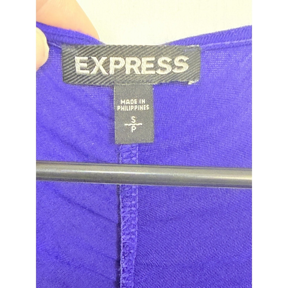 Express Purple Ruched Longline Blouse Top Womens Small Y2K Going Out - Picture 6 of 10
